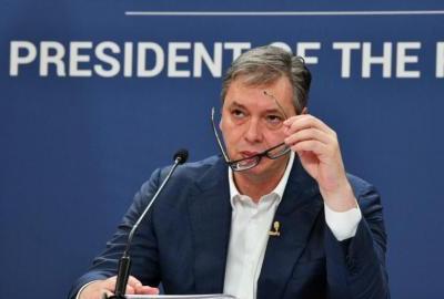 Vučićevo crtanje mete na Dinku Gruhonjiću